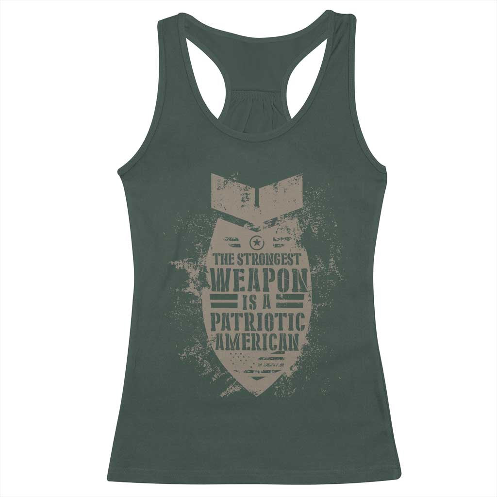 The Strongest Weapon Is A Patriotic Racerback Tank Top