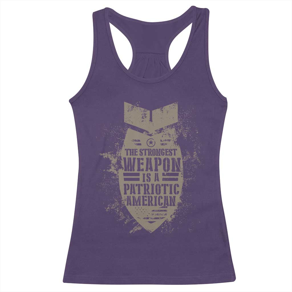 The Strongest Weapon Is A Patriotic Racerback Tank Top