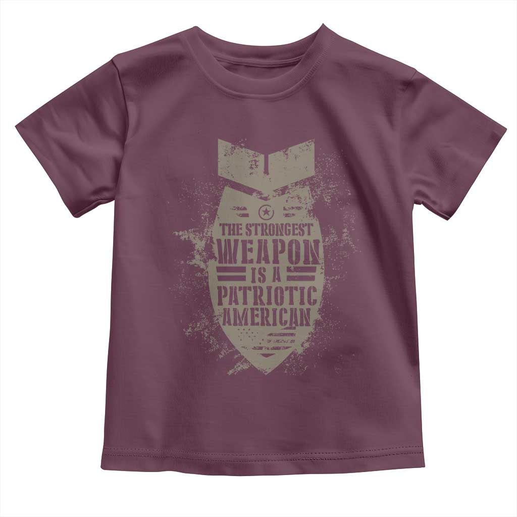 The Strongest Weapon Is A Patriotic Toddler T Shirt