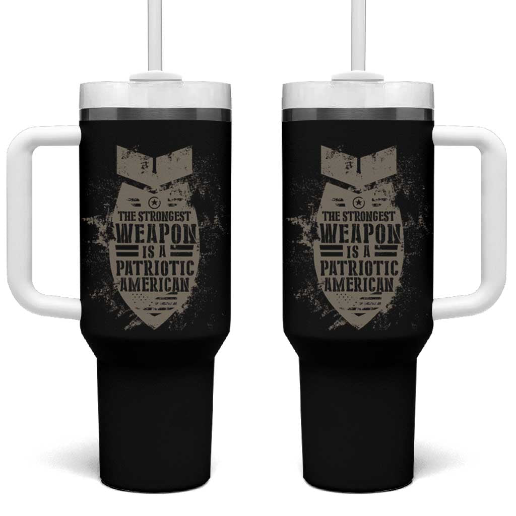 The Strongest Weapon Is A Patriotic Tumbler With Handle