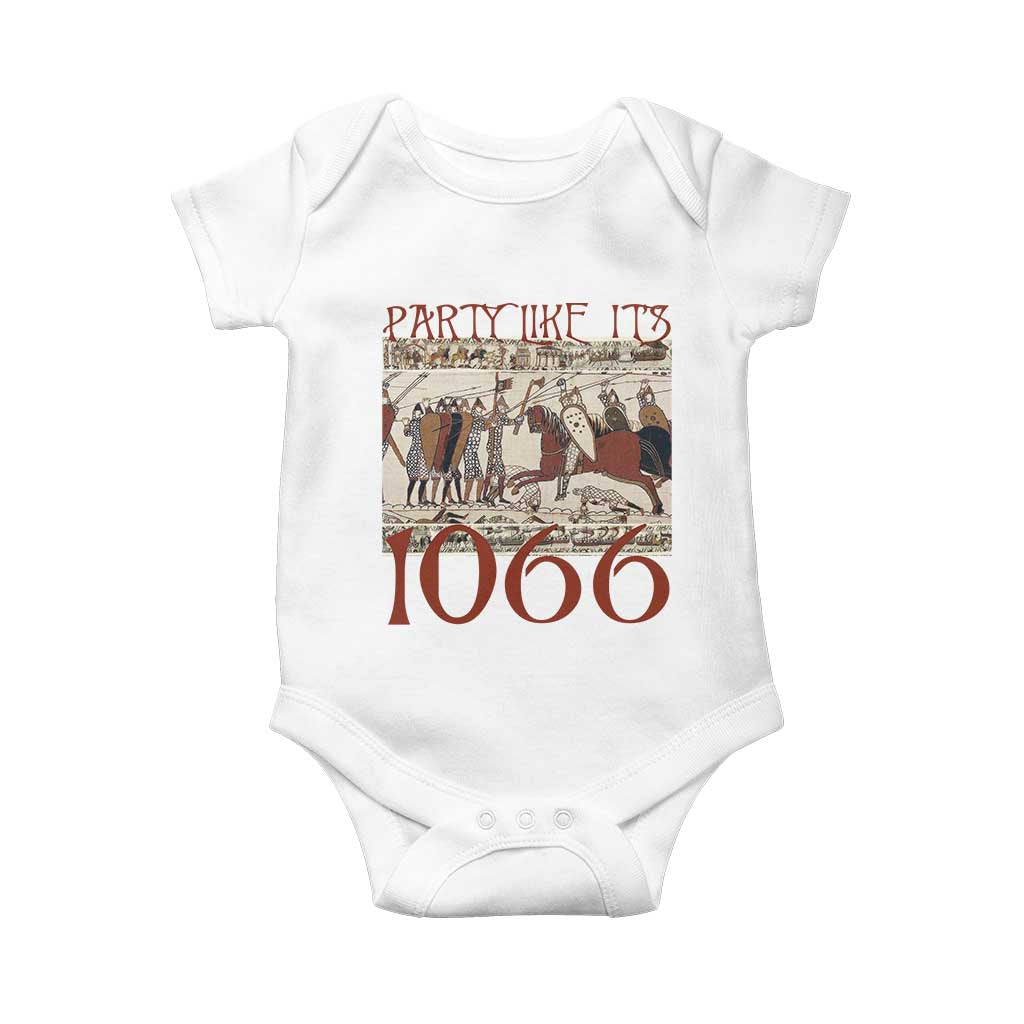 Medieval Bayeux Tapestry Hastings 1066 Baby Onesie Funny Party Like It's 1066 History Lover