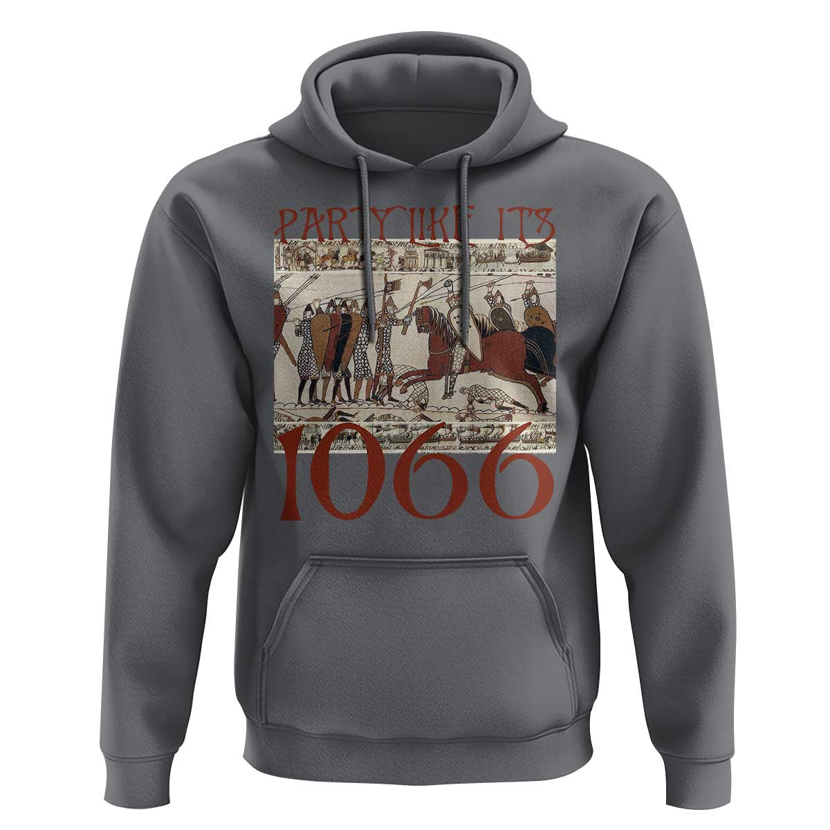 Medieval Bayeux Tapestry Hastings 1066 Hoodie Funny Party Like It's 1066 History Lover