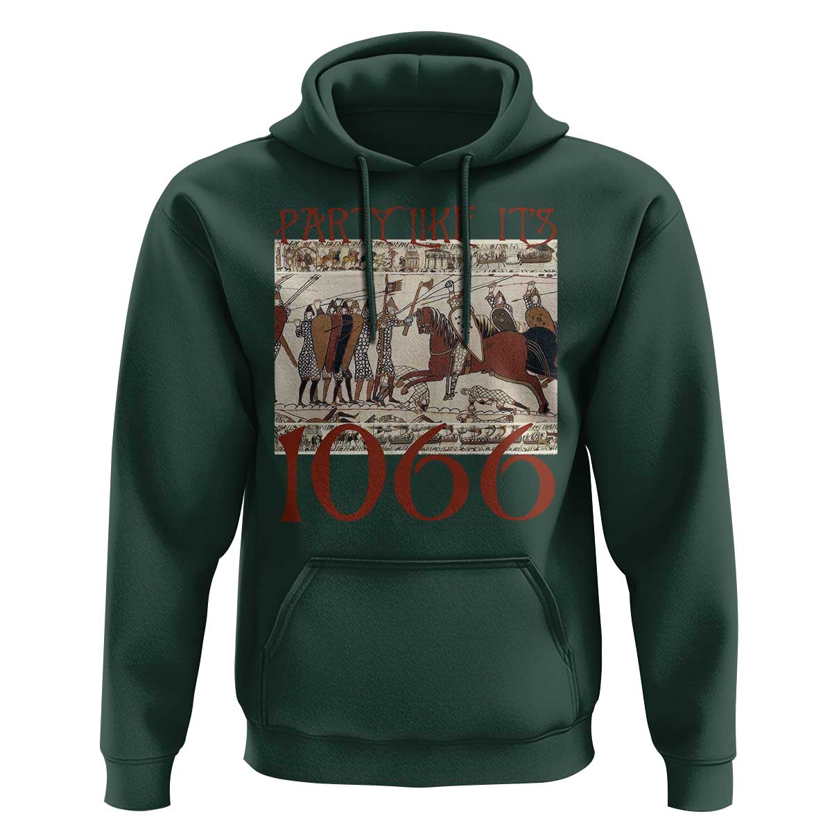 Medieval Bayeux Tapestry Hastings 1066 Hoodie Funny Party Like It's 1066 History Lover