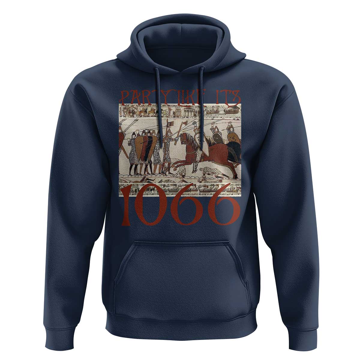 Medieval Bayeux Tapestry Hastings 1066 Hoodie Funny Party Like It's 1066 History Lover