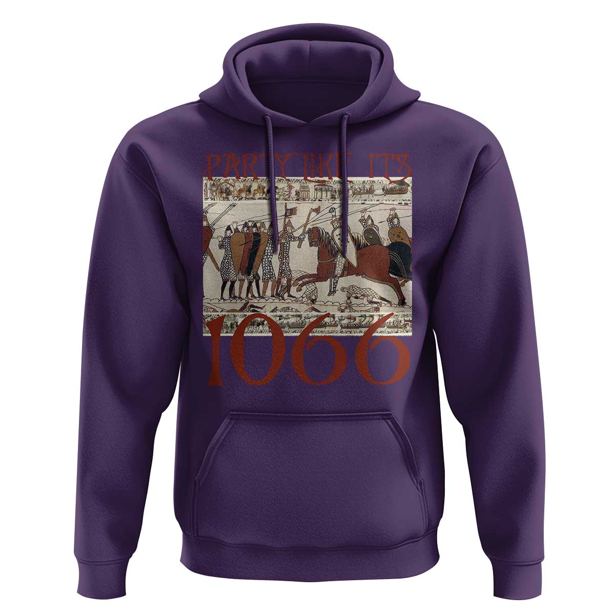 Medieval Bayeux Tapestry Hastings 1066 Hoodie Funny Party Like It's 1066 History Lover