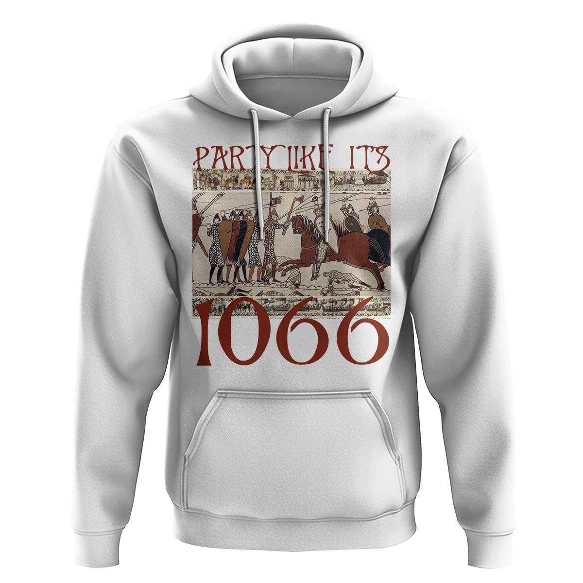 Medieval Bayeux Tapestry Hastings 1066 Hoodie Funny Party Like It's 1066 History Lover