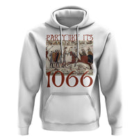 Medieval Bayeux Tapestry Hastings 1066 Hoodie Funny Party Like It's 1066 History Lover