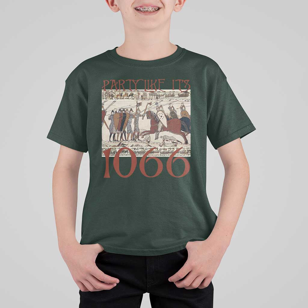 Medieval Bayeux Tapestry Hastings 1066 T Shirt For Kid Funny Party Like It's 1066 History Lover