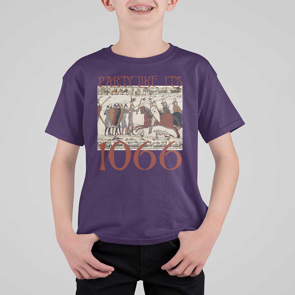Medieval Bayeux Tapestry Hastings 1066 T Shirt For Kid Funny Party Like It's 1066 History Lover