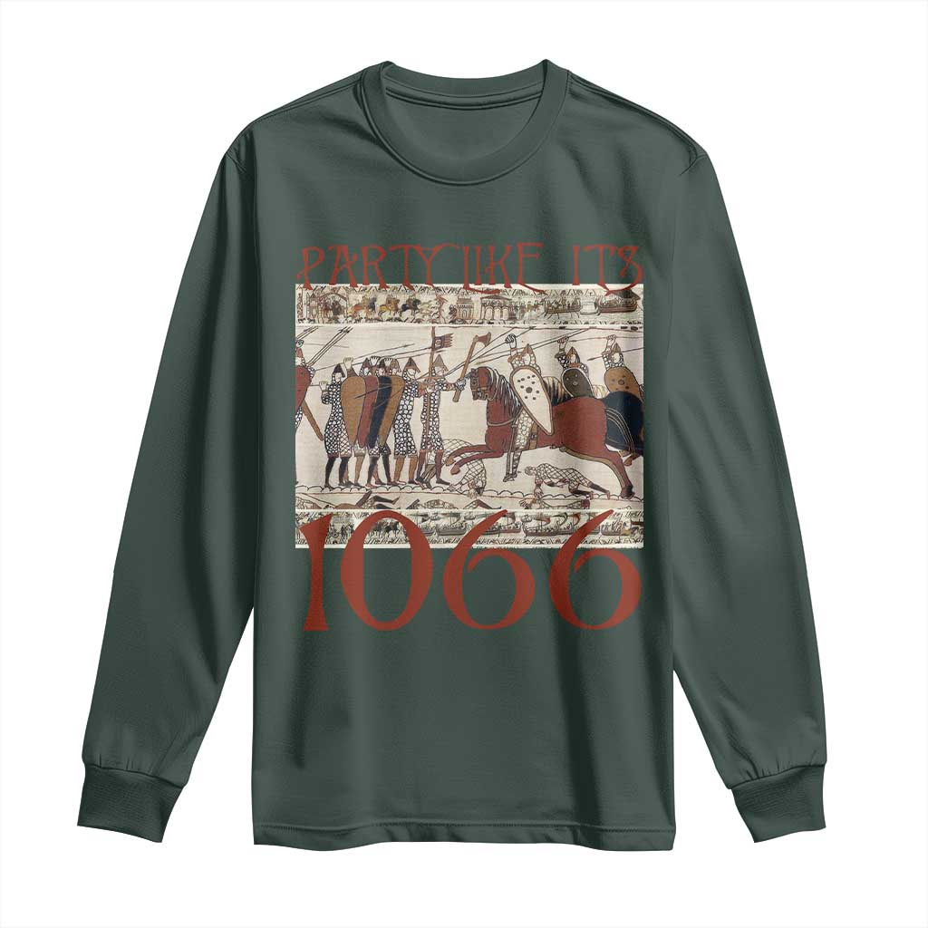 Medieval Bayeux Tapestry Hastings 1066 Long Sleeve Shirt Funny Party Like It's 1066 History Lover