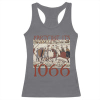 Medieval Bayeux Tapestry Hastings 1066 Racerback Tank Top Funny Party Like It's 1066 History Lover