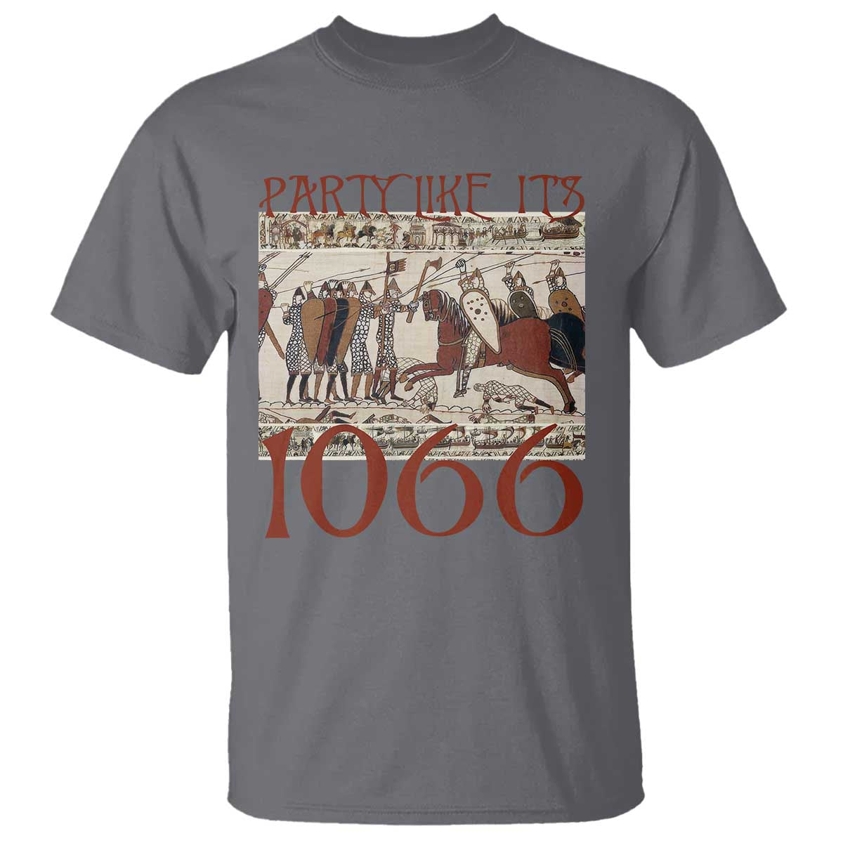 Medieval Bayeux Tapestry Hastings 1066 T Shirt Funny Party Like It's 1066 History Lover