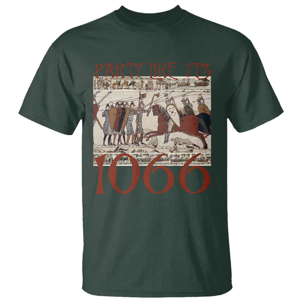 Medieval Bayeux Tapestry Hastings 1066 T Shirt Funny Party Like It's 1066 History Lover