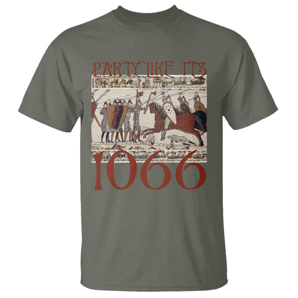 Medieval Bayeux Tapestry Hastings 1066 T Shirt Funny Party Like It's 1066 History Lover