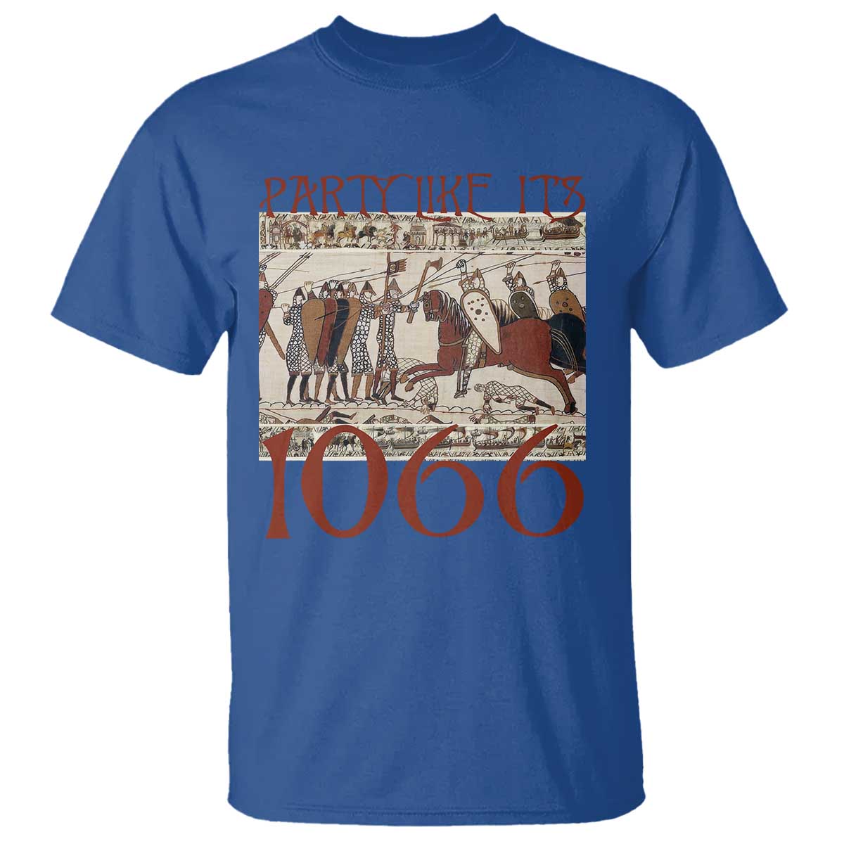 Medieval Bayeux Tapestry Hastings 1066 T Shirt Funny Party Like It's 1066 History Lover