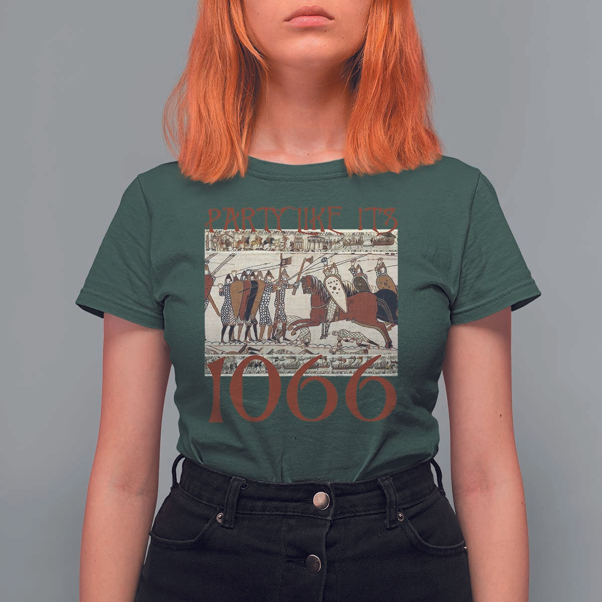 Medieval Bayeux Tapestry Hastings 1066 T Shirt For Women Funny Party Like It's 1066 History Lover