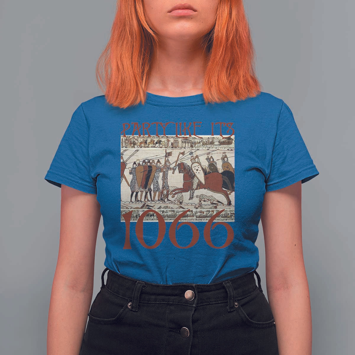 Medieval Bayeux Tapestry Hastings 1066 T Shirt For Women Funny Party Like It's 1066 History Lover