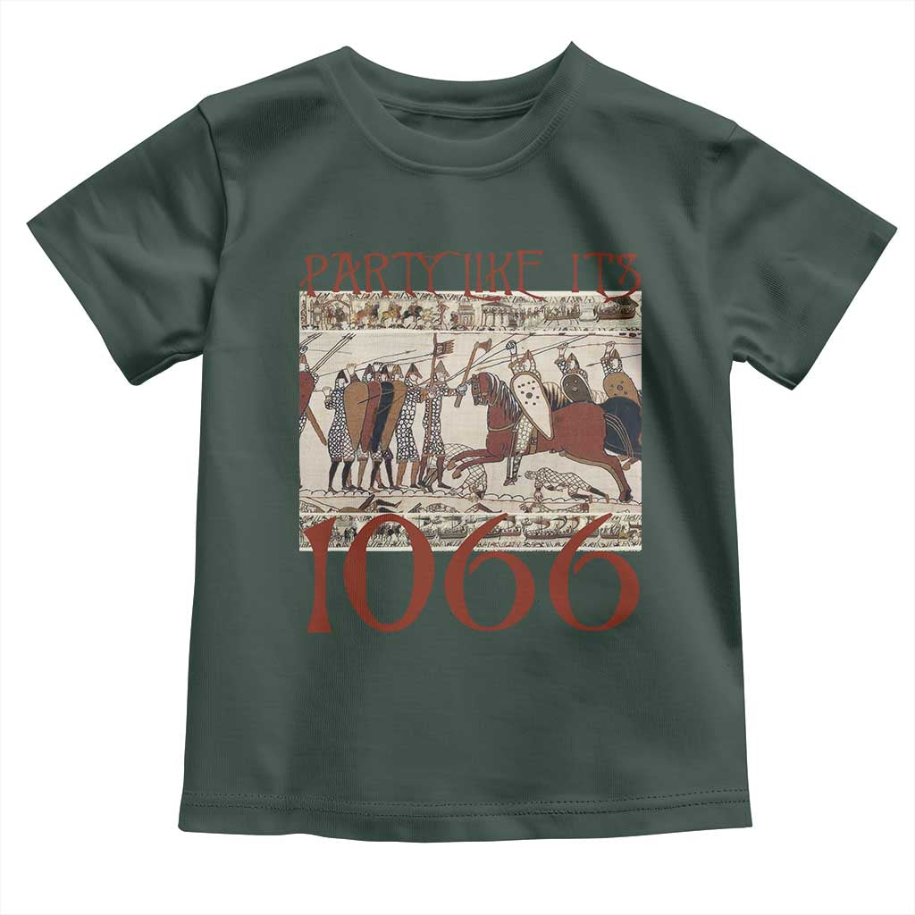 Medieval Bayeux Tapestry Hastings 1066 Toddler T Shirt Funny Party Like It's 1066 History Lover