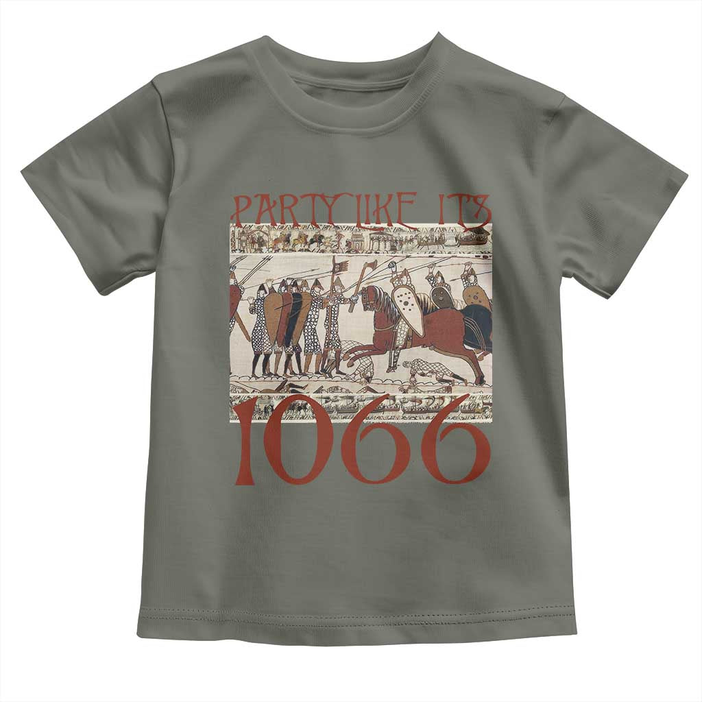 Medieval Bayeux Tapestry Hastings 1066 Toddler T Shirt Funny Party Like It's 1066 History Lover