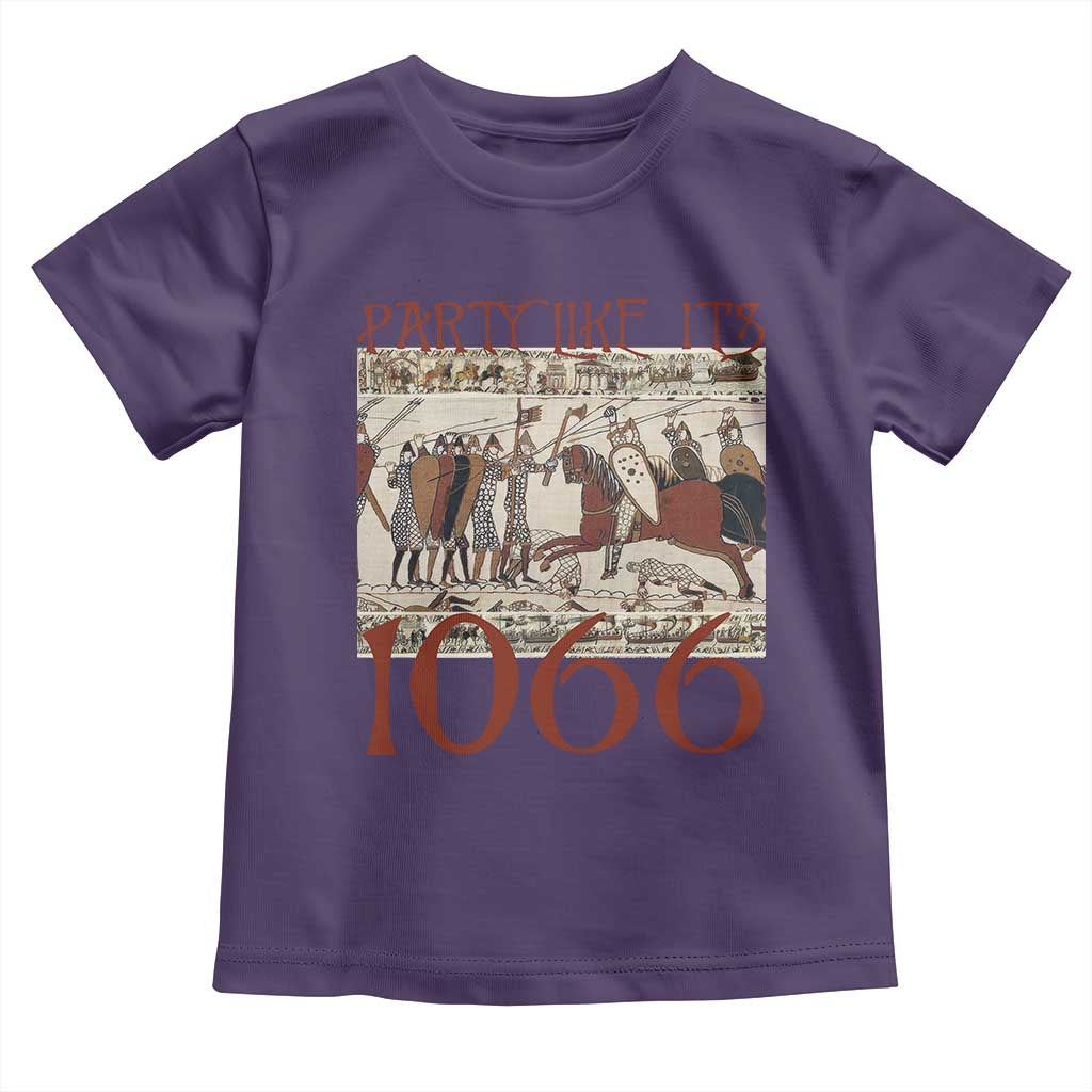 Medieval Bayeux Tapestry Hastings 1066 Toddler T Shirt Funny Party Like It's 1066 History Lover