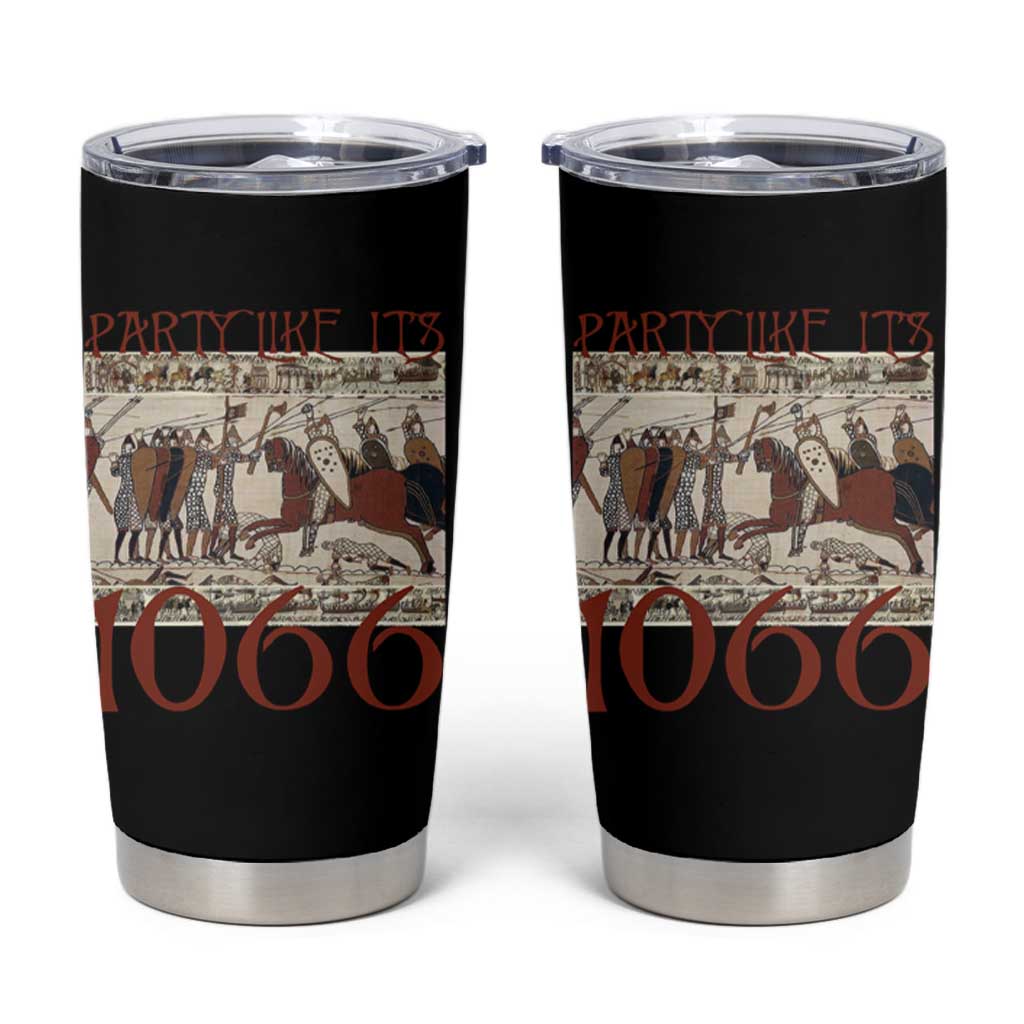 Medieval Bayeux Tapestry Hastings 1066 Tumbler Cup Funny Party Like It's 1066 History Lover