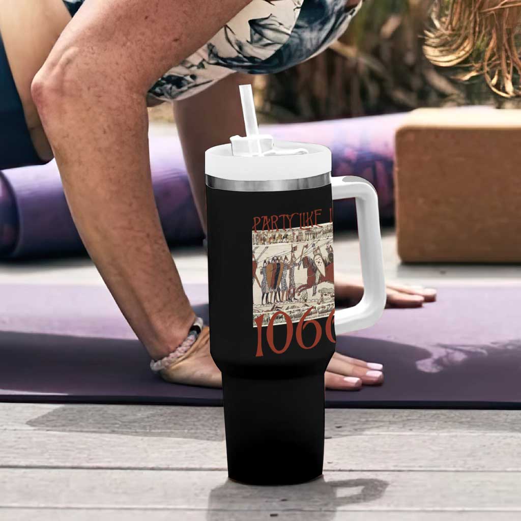 Medieval Bayeux Tapestry Hastings 1066 Tumbler With Handle Funny Party Like It's 1066 History Lover