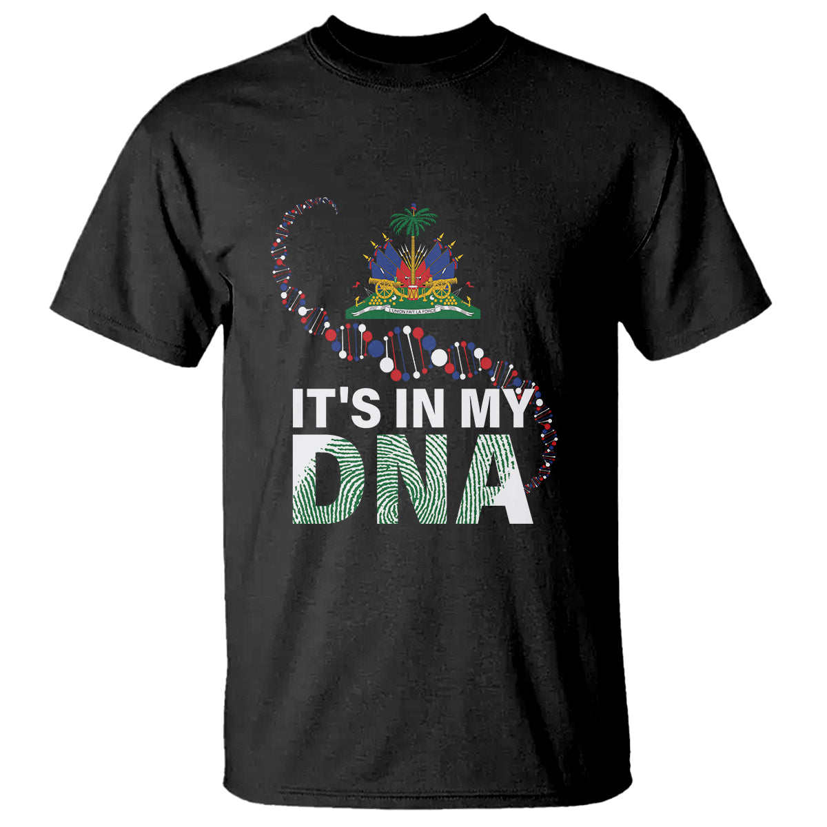 Haitian T Shirt It's In My DNA Haiti Patriotic - Wonder Print Shop