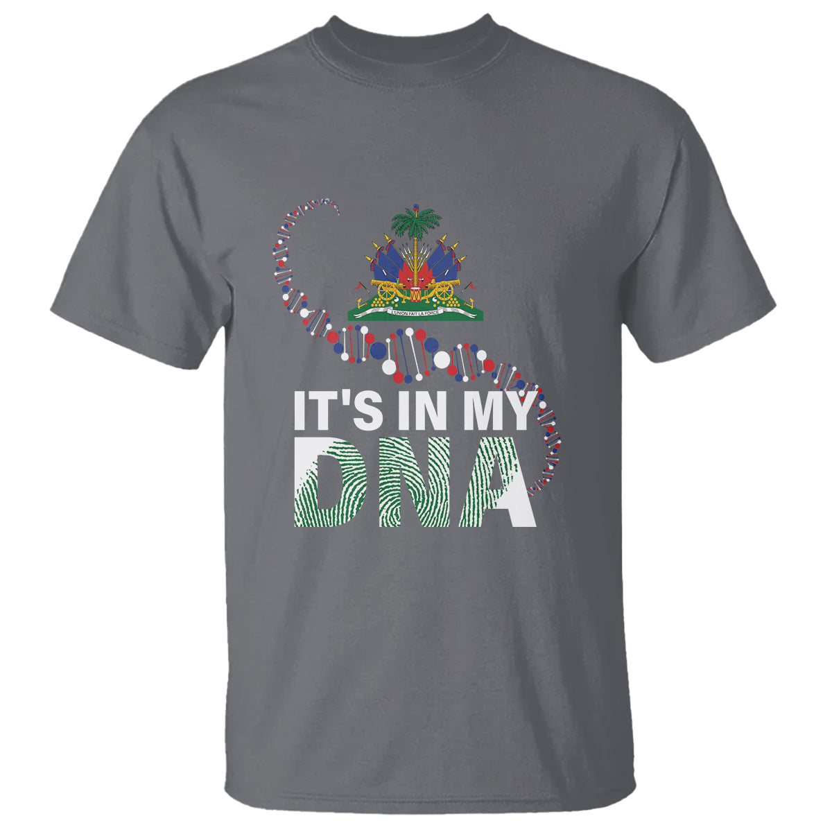 Haitian T Shirt It's In My DNA Haiti Patriotic - Wonder Print Shop