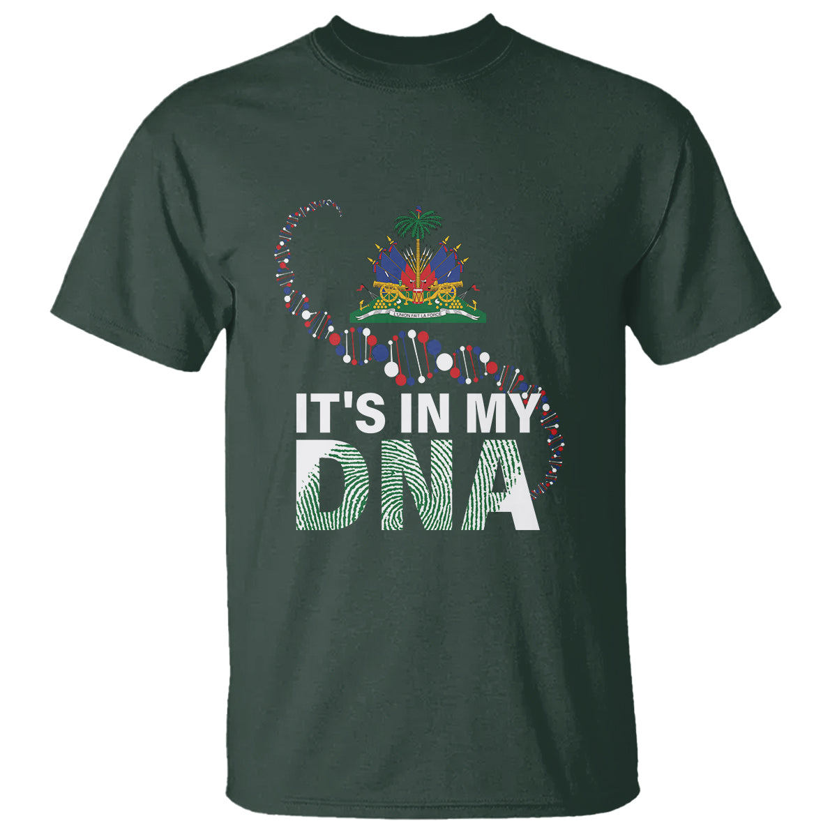 Haitian T Shirt It's In My DNA Haiti Patriotic - Wonder Print Shop