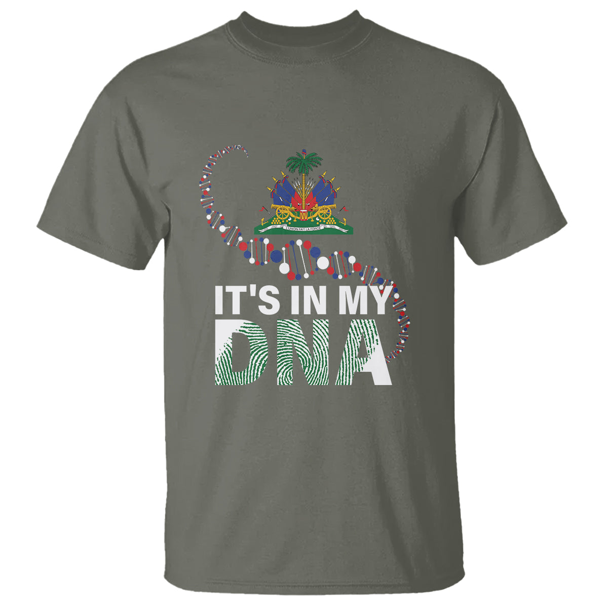 Haitian T Shirt It's In My DNA Haiti Patriotic - Wonder Print Shop