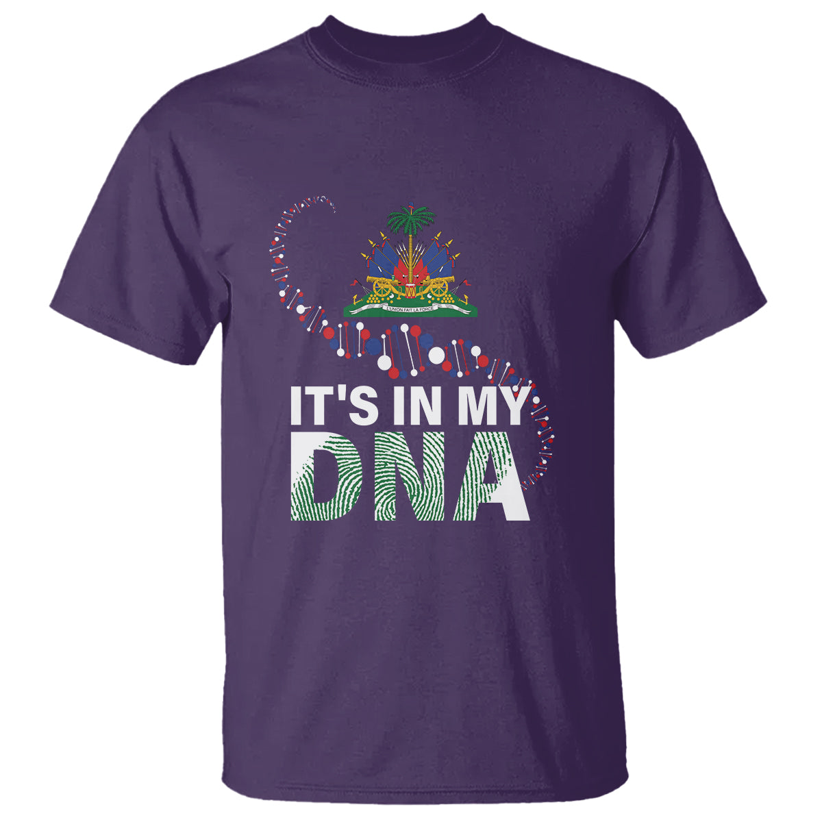 Haitian T Shirt It's In My DNA Haiti Patriotic - Wonder Print Shop