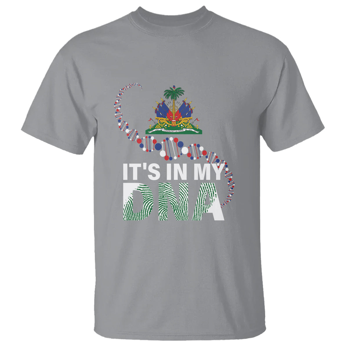 Haitian T Shirt It's In My DNA Haiti Patriotic - Wonder Print Shop
