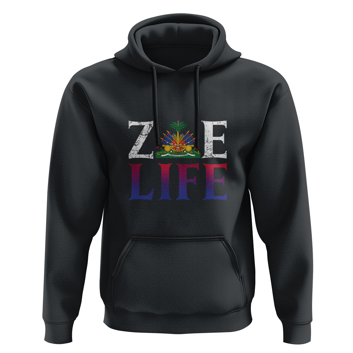 Haitian Hoodie Zoe Life Haiti Patriotic - Wonder Print Shop