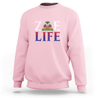 Haitian Sweatshirt Zoe Life Haiti Patriotic - Wonder Print Shop