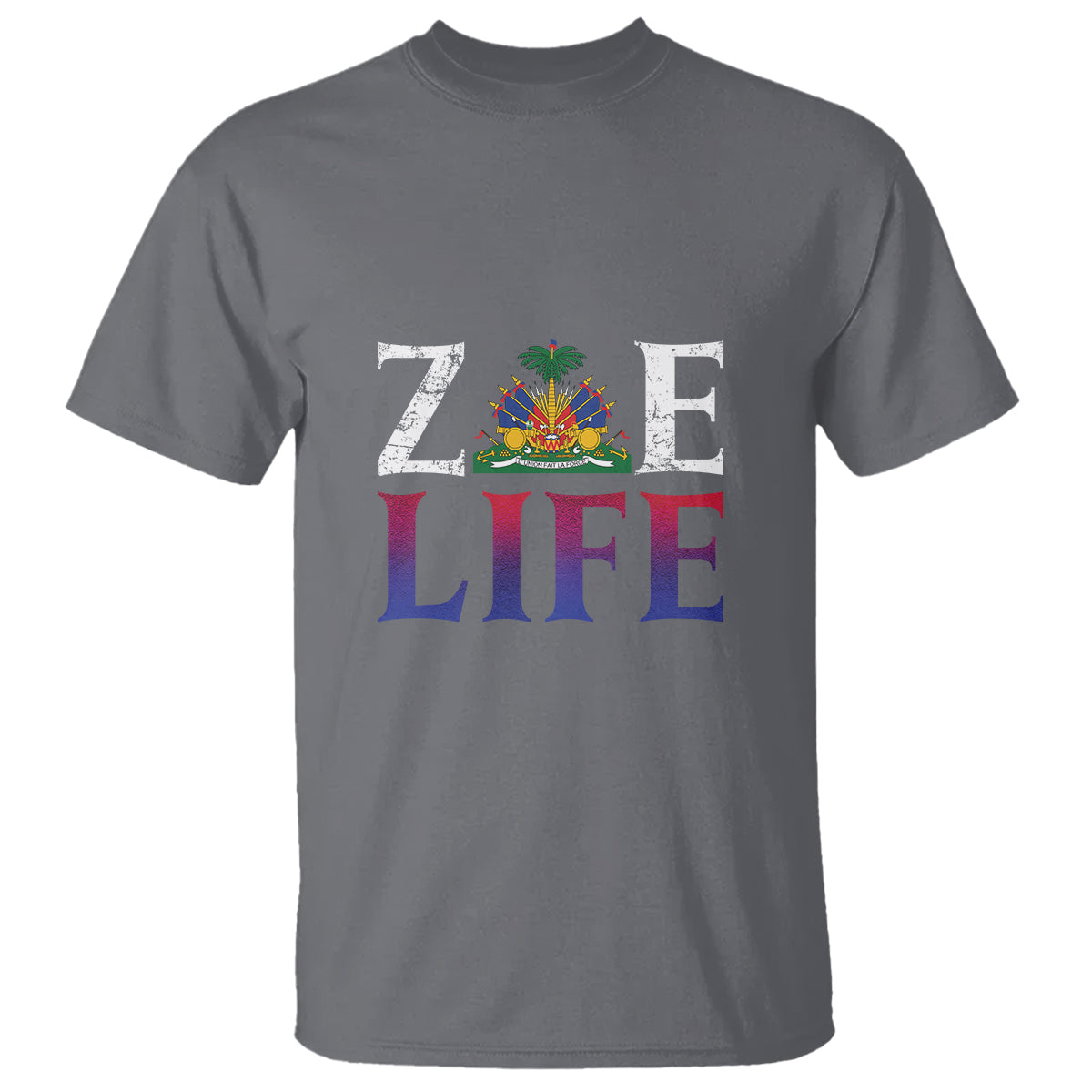 Haitian T Shirt Zoe Life Haiti Patriotic - Wonder Print Shop