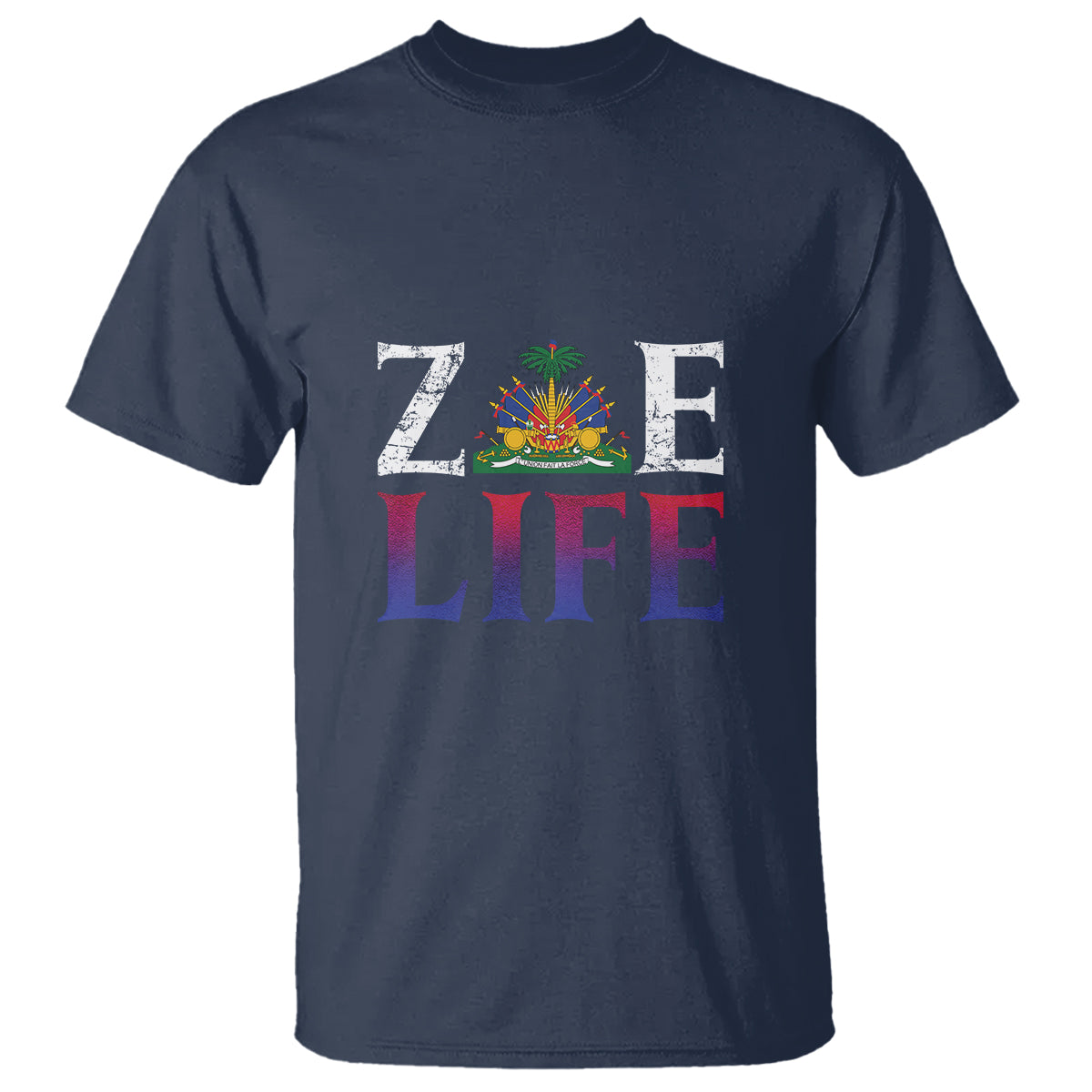 Haitian T Shirt Zoe Life Haiti Patriotic - Wonder Print Shop