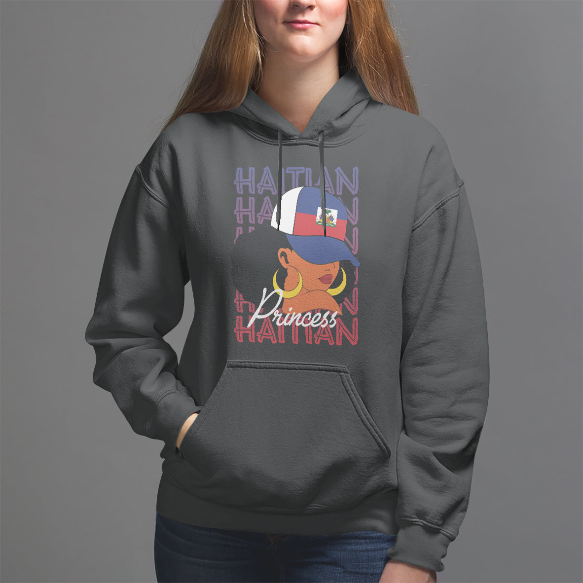 Haitian Princess Hoodie Proud Ayiti Woman Girl Haiti