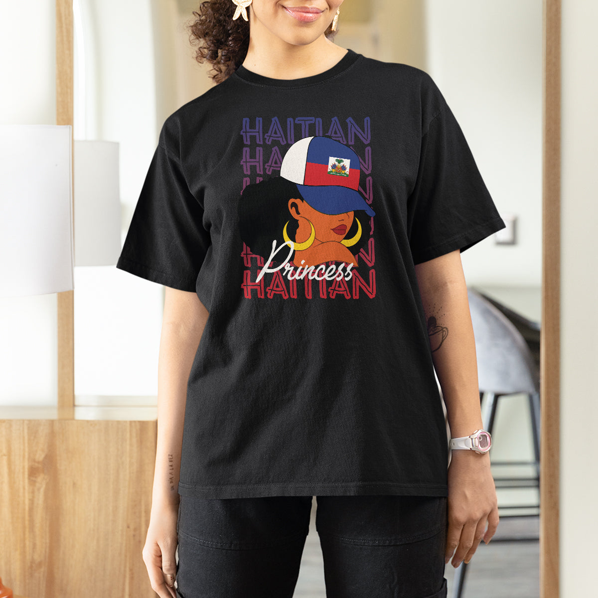 Haitian Princess T Shirt For Women Proud Ayiti Woman Girl Haiti