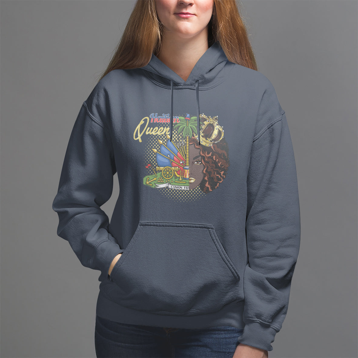 Haitian Princess Hoodie Proud Ayiti Woman Girl Haiti - Wonder Print Shop