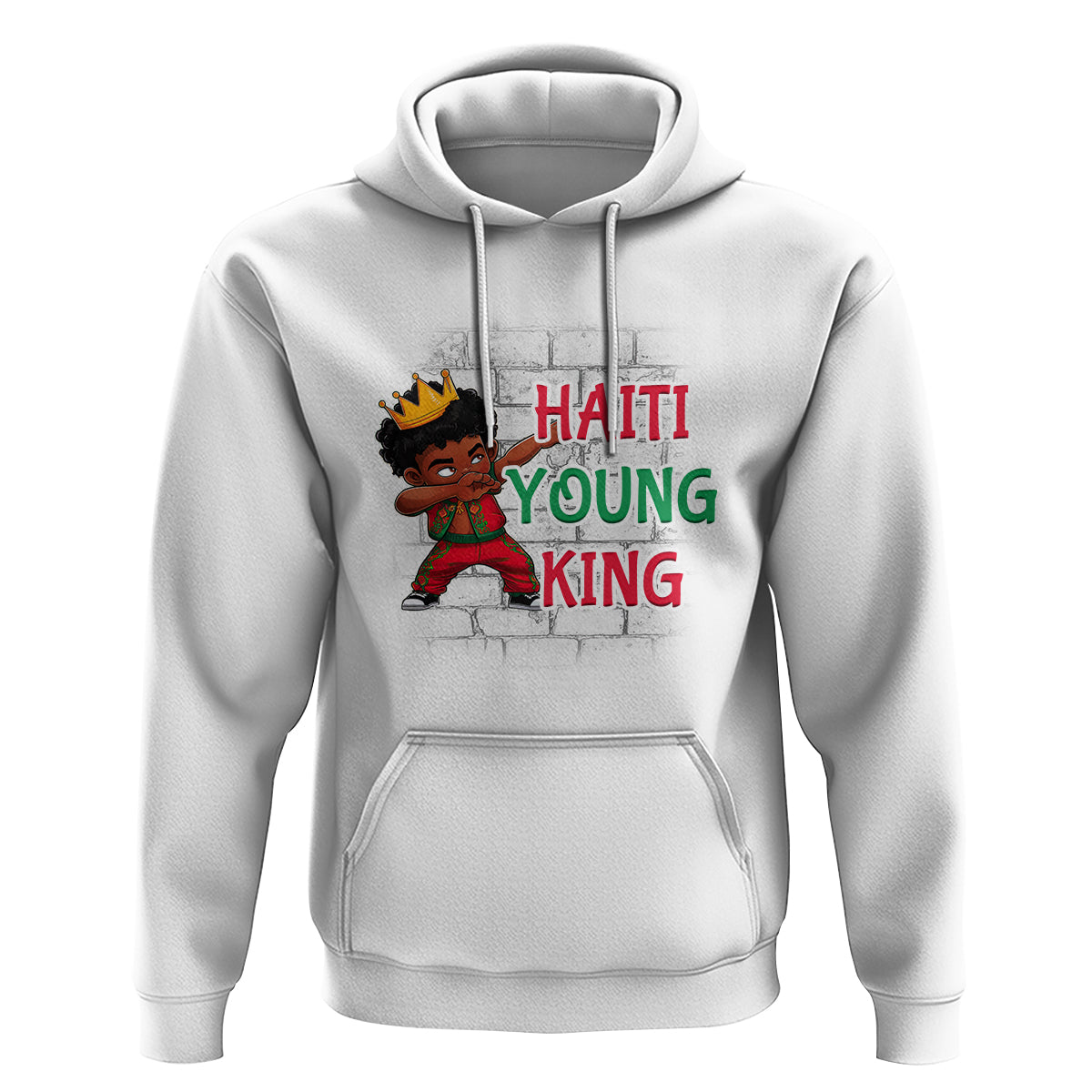 Haiti Young King Haitian Black Boys Kids Hoodie