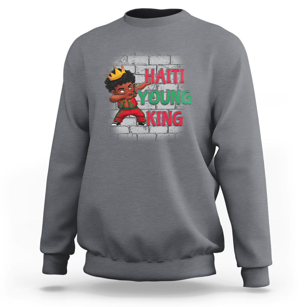Haiti Young King Haitian Black Boys Kids Sweatshirt - Wonder Print Shop