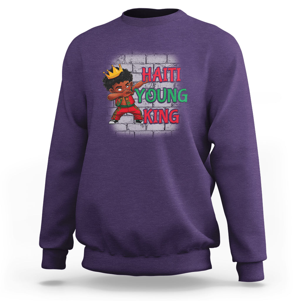 Haiti Young King Haitian Black Boys Kids Sweatshirt - Wonder Print Shop