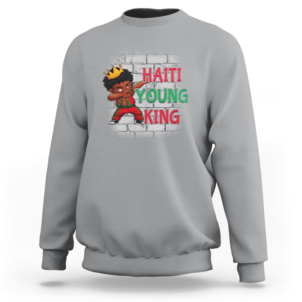 Haiti Young King Haitian Black Boys Kids Sweatshirt - Wonder Print Shop