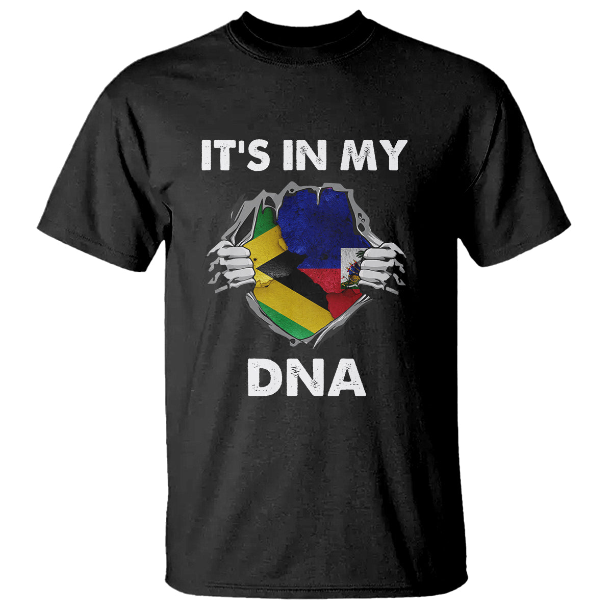 Haitian Jamaican T Shirt It's In My DNA - Wonder Print Shop