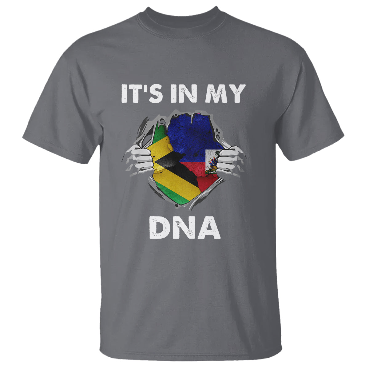 Haitian Jamaican T Shirt It's In My DNA - Wonder Print Shop