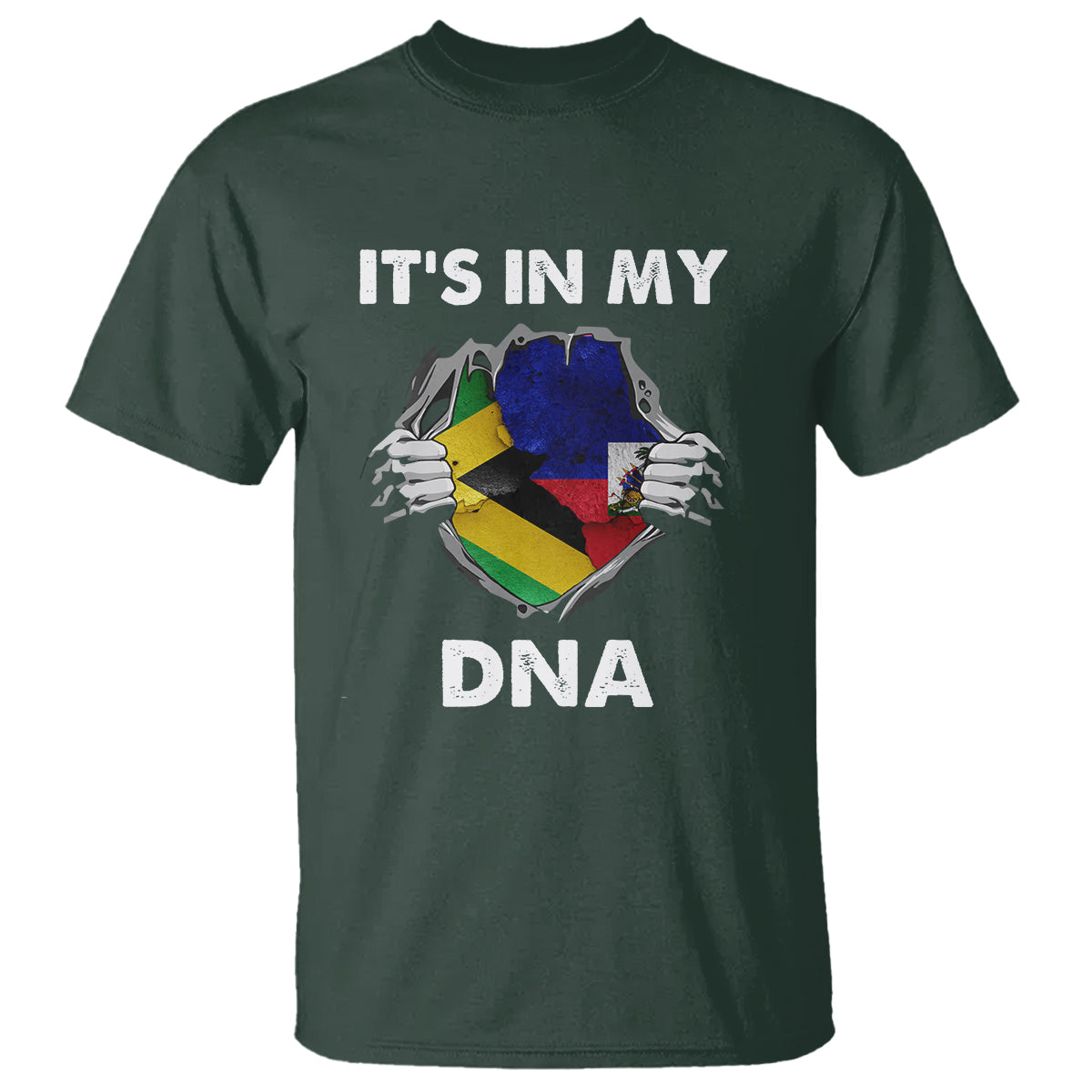Haitian Jamaican T Shirt It's In My DNA - Wonder Print Shop