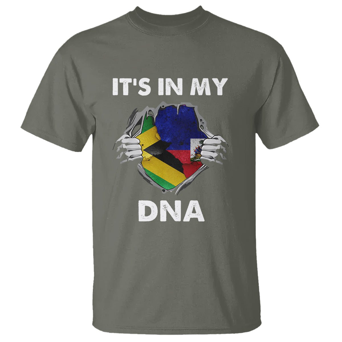 Haitian Jamaican T Shirt It's In My DNA - Wonder Print Shop