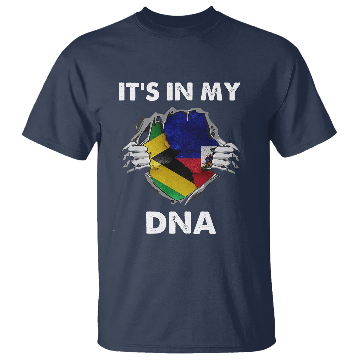 Haitian Jamaican T Shirt It's In My DNA - Wonder Print Shop
