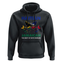 Haitian Jamaican Hoodie The Best Of Both Worlds Butterfly Haiti Jamaica Flag - Wonder Print Shop