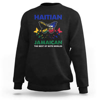 Haitian Jamaican Sweatshirt The Best Of Both Worlds Butterfly Haiti Jamaica Flag - Wonder Print Shop